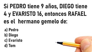 💡5 PREGUNTAS DE RAZONAMIENTO LÓGICO  Nivel 1  Profesor Bruno Colmenares [upl. by Liek]