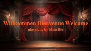 Willkommen bienvenue welcome  playalong by Misu Ilie [upl. by Ahsinehs]