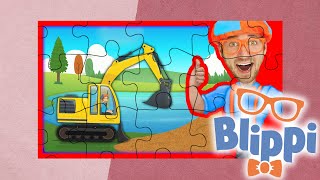 Excavator song Blippi  Blippis Excavator Adventure Puzzle [upl. by Joellyn]