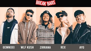 BREAKBARS  WLF KUSH  ZIRRANA  AYG  REX  GEMNXXI FT DJ Sampurna Prod ThajVille LIVE CYPHER [upl. by Bashee]