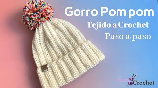 GORRO FÁCIL A CROCHET  Paso a paso  principiantes  Anncrochet [upl. by Ennail952]