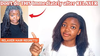 DO NOT MAKE THIS MISTAKE AFTER RELAXING YOUR HAIR Relaxer regrets haircare tips [upl. by Tadashi602]