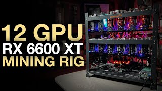 12 GPU RX 6600 XT Mining Rig Build [upl. by Zosema287]