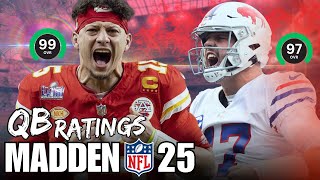 Giving NFL Quarterbacks MADDEN 25 Ratings [upl. by Alyahs]