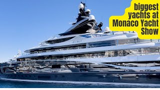 Monaco Yacht Show 2024  Day 2 Marina Walk  The Largest Yachts for Sale [upl. by Merritt]