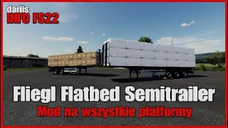 Fliegl Flatbed Semitrailer Info Farming Simulator 22 PS5 4K [upl. by Kreis]