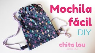 Mochila fácil Tutorial DIY [upl. by Tatianna258]