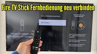 Fire TV Stick Fernbedienung neu verbinden anlernen koppelnTutorial [upl. by Nylrad]