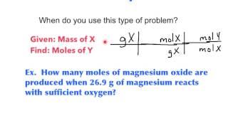 Mass to mole stoichiometry [upl. by Lin446]