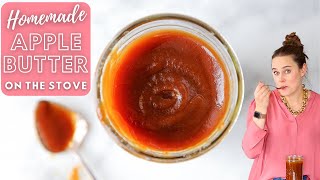 HOMEMADE APPLE BUTTER ON THE STOVE Make your own apple butter for toast desserts and meats [upl. by Nesnej]