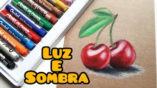 Desenho com GIZ PASTEL OLEOSO PENTEL – estudo de luz e sombra passo a passo  Como usar  Dicas [upl. by Epillihp]