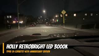 Holley Retrobright 5X7 LED Headlights C4 Corvette before and after [upl. by Nahs]