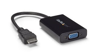 HDMI to VGA Video Adapter Converter with Audio  HD2VGAA2  StarTechcom [upl. by Ilsel981]