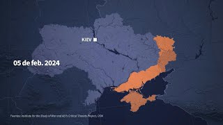 Mapa animado control territorial en Ucrania desde el inicio del conflicto en 2022  AFP [upl. by Entruoc]