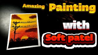 Easy and Simple soft pastel Landscape Painting for Beginners Step by step Tutorial [upl. by Corenda]