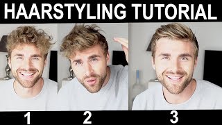 Haarstyling TUTORIAL für Männer bei etwas längeren Haaren ● HAIRSTYLE [upl. by Godderd328]