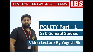 SSC GS by Yogesh Sir Polity Part 1 [upl. by Arotak]