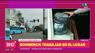 Llamaradas y susto en una parrilla  Telefe Rosario [upl. by Symer301]