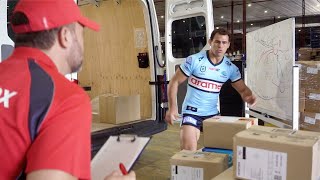 Cronulla Sharks try out to be Aramex Courier Franchisees [upl. by Isahella515]