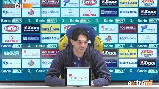 Serie B FrosinoneCarrarese 01 Cicconi quotCorsa salvezza pensiamo solo a noiquot [upl. by Zetes544]