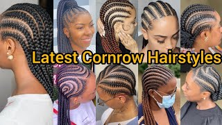 2024 Latest Cornrow Braids Hairstyles  Straight Back Cornrow Braids  Ghana Weaving Braids 2024 [upl. by Ellehciram]