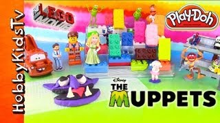 PLAYDOH Muppets  Lego Toy Surprises Sesame Street Fun HobbyKidsTV [upl. by Amabel48]