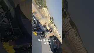 First Sprint on cfmoto 450MT cfmoto 450mt bikers music [upl. by Maloy790]