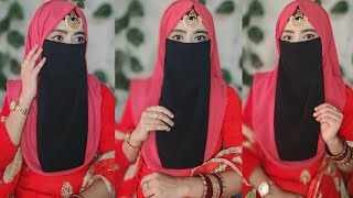 Wedding Niqab Tutorial 🥰 2024  Beautiful Hijab Styles For Party And Weddings  Hijab With Tikka [upl. by Ttam559]