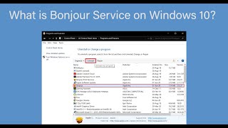 What is Bonjour Service on Windows 10 [upl. by Phaedra359]