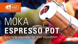 GSI Outdoors  Moka Espresso Pot  Stovetop Coffee Pot [upl. by Chadburn]