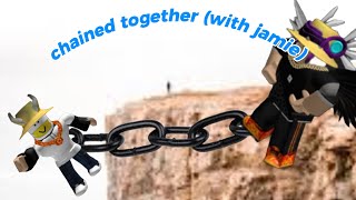 ME AND JAMIE PLAY CHAINED TOGETHER two player obby AND IT WAS SO MUCH FUN [upl. by Aramac649]