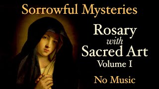 Sorrowful Mysteries  Rosary with Sacred Art Vol I  No Music [upl. by Map]