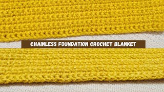 Chainless Foundation Crochet Blanket with Single Crochets [upl. by Annadroj12]