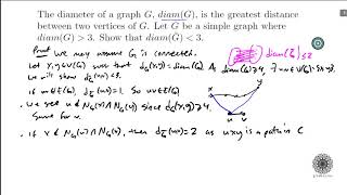 The Diameter of the Compliment Graph [upl. by Unam]