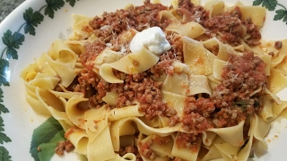 Pappardelle Bolognese Recipe [upl. by Nuawd974]