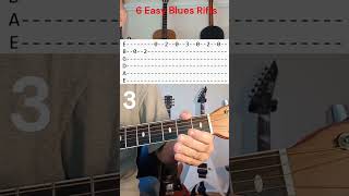 6 Easy Blues Riffs Guitar Lesson  With Tabs [upl. by Blank865]