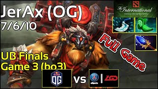 Support TI8 OGJerAx  TI8 Main Event  UB Finals  TI 2018  Full Game Earthshaker [upl. by Keelby]