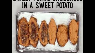 How to Make TwiceBaked Sweet Potato Boats  MyRecipes [upl. by Rivard420]