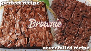 Perfect Brownie recipeNever failed Brownie recipeBrownie Fudgy Brownie recipe English subtitles [upl. by Nanine]