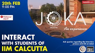 Webinar With IIM Calcutta Students  Interview Preparation And More [upl. by Eadwine]