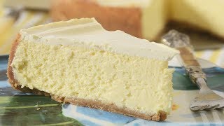 New York Cheesecake Recipe Demonstration  Joyofbakingcom [upl. by Annawot]