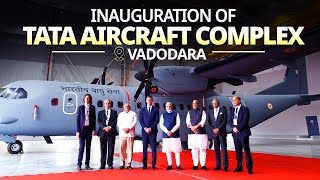 LIVE PM Modi attends inauguration of TATA Aircraft Complex in Vadodara Gujarat [upl. by Aimik226]