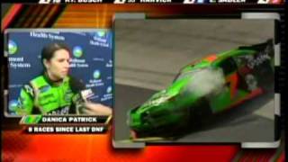 Ryan Truex Takes Out Danica Patrick Scotts EZ Seed 300 NNS Bristol 2011mpg [upl. by Bidle]