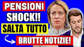 PENSIONI SHOCK SALTA TUTTO BRUTTE NOTIZIE 👉 NOVITÀ SULLA RIFORMA ARRIVATE POCO FA❗️ [upl. by Dunlavy]