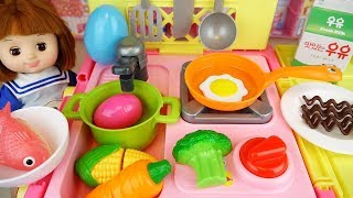 Baby doll kitchen cart food cooking toys baby Doli play [upl. by Musette]