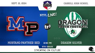 NTFL Youth Football  MP Red at Dragon Silver 6th Grade9211230 PCarroll High School [upl. by Ilarin]