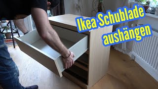 IKEA Schublade ausbauen Schubladen aushängen herausnehmen Ikea [upl. by Nerahs]