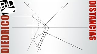 Distancia entre un punto y una recta Sistema Diédrico [upl. by Uhsoj]