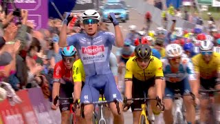 Jasper Philipsen wins bunch sprint  Race highlights of third stage in Baloise Belgium Tour [upl. by Groos]