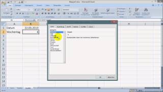 Excel Wochentag aus Datum ermitteln [upl. by Anpas]